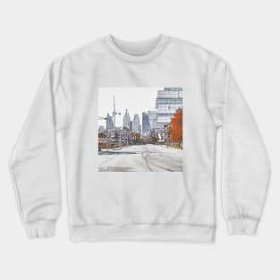 Downtown Toronto city and famous CN Tower Crewneck Sweatshirt